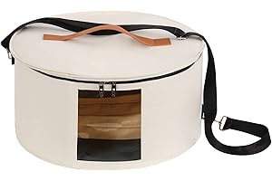 Ohiyoo Hat Box Hat Storage Box 16'' x 8'' Travel Hat Box Hat Boxes with Lids Round Hat Boxes for Women Storage Hat Foldable Box for Travel Stuffed Animal Toy Storage Bin with Lid (White)