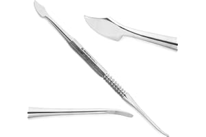 MEDSPO Professional Dental Carvers | Cement Spatula Stock Knife | Single Double End | Sculpting Wax Modeling Mixing | Lab Too