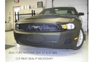 LIBRA Lebra 2 Piece Front End Cover Black - Car Mask Bra - Fits - Ford Mustang (Except GT & GT 500) 2010 2011 2012