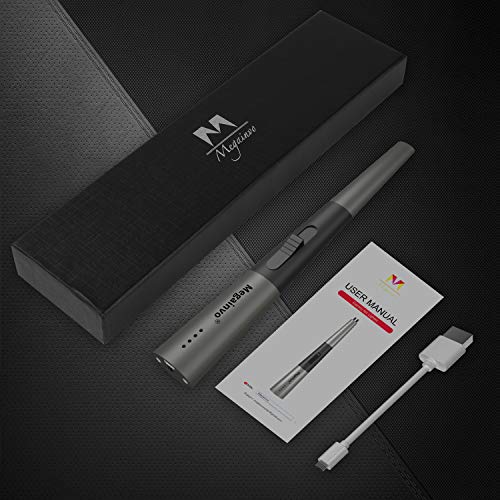 Candle Lighter Upgraded Electric Arc Lighters USB Rechargeable Safety Windproof Flameless Electronic Plasma Lighter for Jar Candles Fireplace Stove Long Stainless Steel Metal Tea Lighter W Gift Box