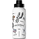 Hydrapeak x NBA Officially Licensed San Antonio Spurs 32 oz Active Water Bottle with Chug Lid Reusable Stainless Steel Double Wall Insulated Sports Gift, Celebrating The City Of San Antonio