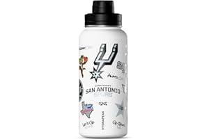 Hydrapeak x NBA Officially Licensed San Antonio Spurs 32 oz Active Water Bottle with Chug Lid Reusable Stainless Steel Double Wall Insulated Sports Gift, Celebrating The City Of San Antonio
