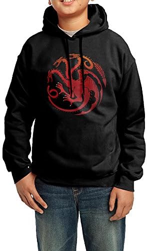 Youth's Song Of Ice And Fire Game Of Thrones Targaryen Dragon Hoodies M Black