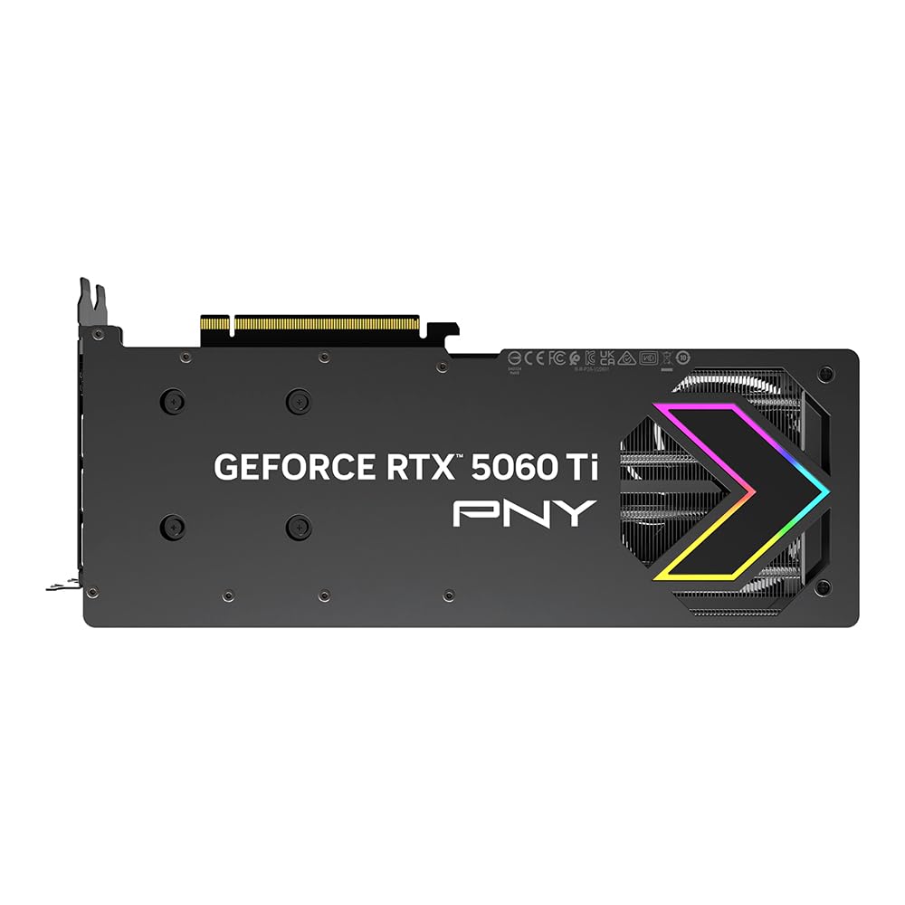 PNY NVIDIA GeForce RTX? 5060 Ti 16GB ARGB Overclocked Triple Fan Graphics Card (DLSS 4, PCIe 5.0, HDMI/DP 2.1, 2-Slot, Epic-X? RGB Lighting)