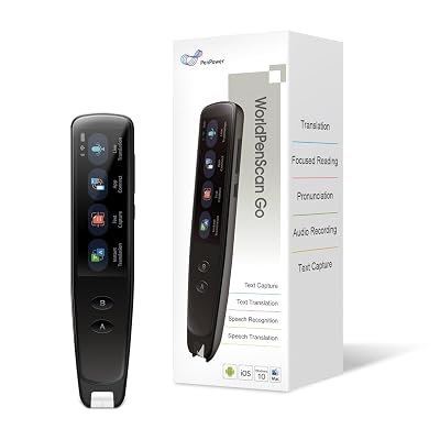 PenPower WorldPenScan Go - Translation Pen with Scanning, Reading, Audio Recording, Live Interpretation, and AI Reading Buddy for Kids