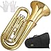 Glory Brass GTU3 3 key B Flat Tuba, Gold finish, with Mouthpiece,Case and Glove,Click to check more choice