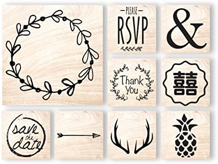 DesignOD Wood Rubber Stamp - Wedding Combo - 2