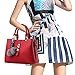 KINGH Women Handbag,Women Bag, Zip Closure Tote Vintage Shoulder Bag PU Leather 116 Wine Red