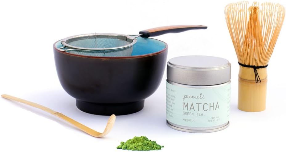 Matcha Tea Gift Set - Complete Kit to Make Japanese Matcha by Pumeli (Set)