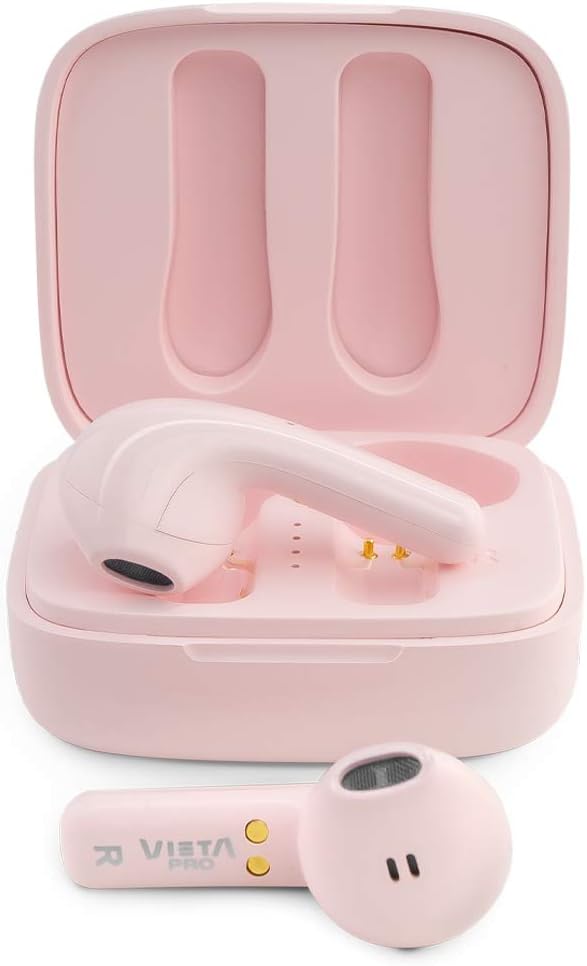Vieta Pro Life - Auriculares inalámbricos solidarios (Bluetooth 5.0, True Wireless, micrófono, Touch Control y Voice Assistant) Color Rosa