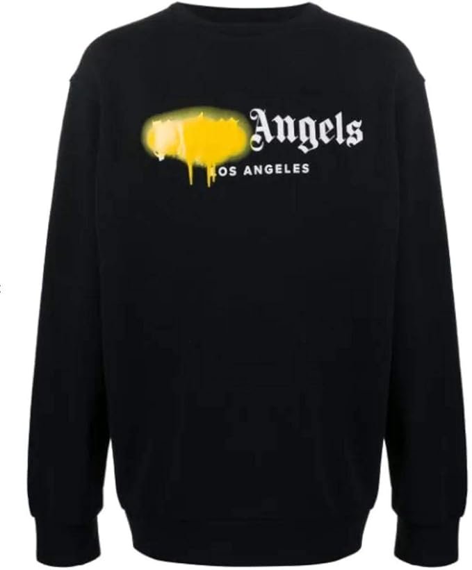 Palm Angels Sudadera negra con logotipo de Los Ángeles Sprayed Amazon