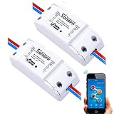 Sonoff WiFi Switch Pack of 2 Wireless Remote Control Electrical for Household Appliances Compatible with Alexa DIY Your Home via Iphone Android App