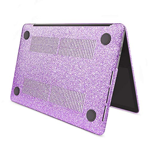 MacBook Air 13 inch Case,Anban Glitter Bling Smooth Protective Laptop Shell Slim Snap On Case with Keyboard Cover Compatible MacBook Air 13" (A1369 & A1466),Shining Purple