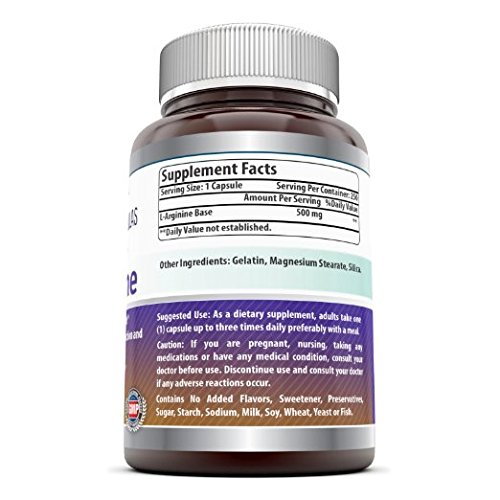 Amazing Formulas LArginine 500 mg Supplement Best Amino Acid