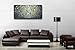 Asdam Art Paintings- Gold Flower Oil Paintings Grey Canvas Wall Art Abstract Painting for Living Room Bedroom 24 x 48 inch