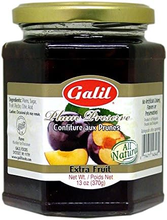 Galil Non-GMO Preserve, Plum, 13 Ounce (Pack of 6)