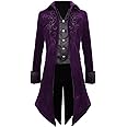 Crubelon Mens Steampunk Tailcoat Jacket Gothic Medieval Victorian Frock Coat