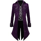 Crubelon Mens Steampunk Tailcoat Jacket Gothic Medieval Victorian Frock Coat