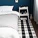 MORECARE Buffalo Plaid Rug, Set of 2 Cotton Hand-Woven Durable Black and White Kitchen Rug Farmhouse Checkered Plaid Doormat Carpet for Bedroom Laundry Porch Bathroom, 18''x 28'' and 24'' x 51
