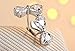 Qtalkie 1 Pair 925 Silver Plated Cute Bow Twinkingling Earrings Ear Stud Earrings