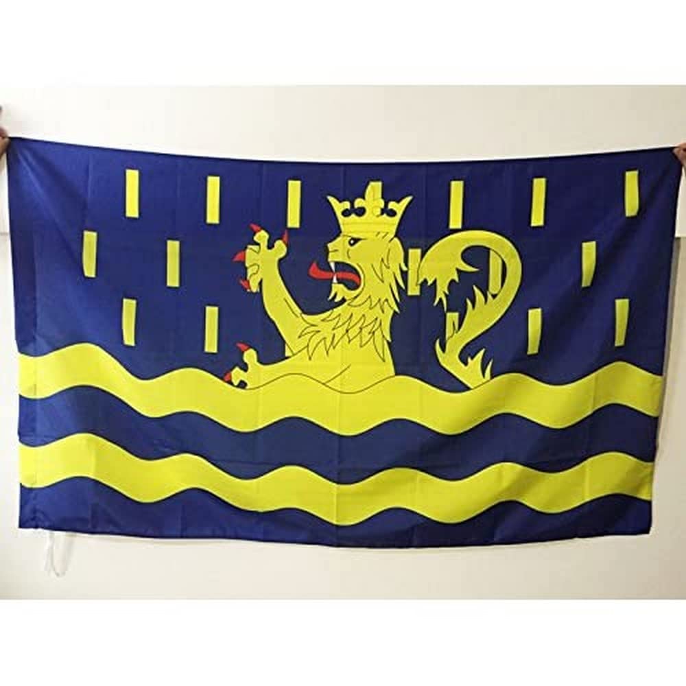 AZ FLAG - Doubs Flag - 3x5 Ft - French department Banner with Sleeve - 100% Polyester - Fade Resistant - Vivid Colors - 3' x 5' Feet - 150x90 Cm