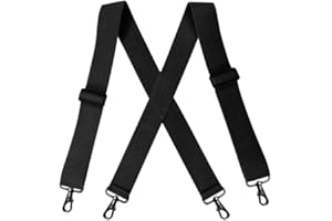 Cedrainy Men’s Suspenders Swivel Hooks X Back Susspenders with 4 Heavy Duty Braces Belt Snaps Loops