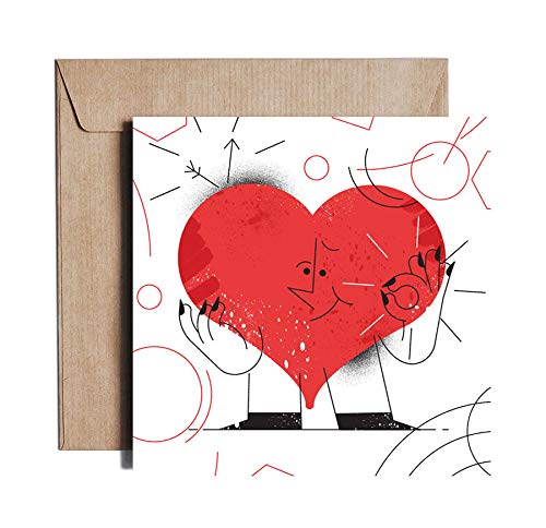 Heart Monster - Greeting Card from PIESKOT – Design from Poland