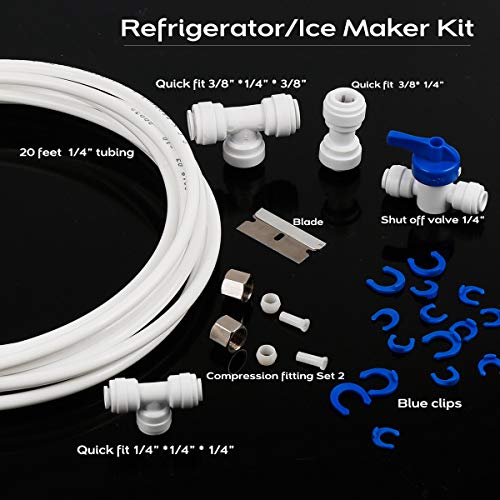 Frizzlife IMC1 Ice Maker Fridge Water Line Installation Kit Fits For 1