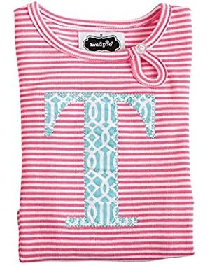 Baby Newborn Girl Pink Initial Tunic & Legging Set 0-6 Months (Letter T)