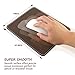 Insten Premium Leather Mouse Pad with Waterproof Coating, Non Slip & Elegant Stitched Edges, Brown