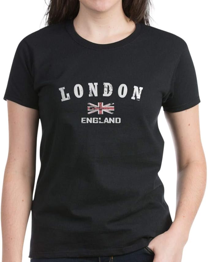 CafePress London England Women's Dark T Shirt Cotton T