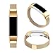 AK for Fitbit Alta HR Bands Milanese Stainless Steel Small Large Magnetic Closure, Adjustable Alta HR/Alta Accessories Metal Bands Straps for Fitbit Alta HR 2017/ Fitbit Alta 2016 (Gold, Small)