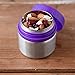 LunchBots Rounds 8oz Stainless Steel Leak-Proof Snack Container for Kids and Adults - Food Jar for Yogurt - Fruits - and Finger Foods - Eco-Friendly - Dishwasher Safe - 8oz - Purple