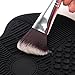 Makeup Brush Cleaning Mat, Codream Makeup Brush Cleaner Pad Set of 2 Cosmetic Makeup Brush Cleaner Washing Tool with Suction Cup (Black) Valentine's Gifts for women