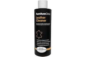 Furniture Clinic Leather Cleaner | Non-Toxic | Removes Dirt & Grime | All-Purpose Cleaning Solution for Couches, Car Seats, Purses, Shoes & Saddles | Restores All Leather Types | 8.5oz / 250ml