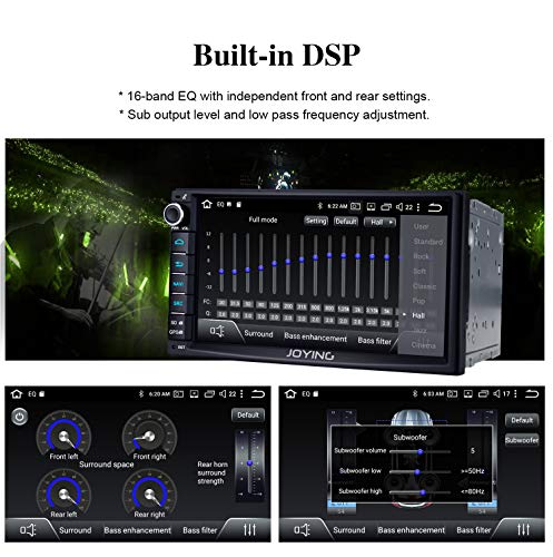 Car Stereo Double Din - JOYING Android 8.1 Car Radio 7" Touchscreen 4GB RAM 64GB ROM Car Navigation Zlink/Android Auto/Built-in DSP/Bluetooth/WiFi/Video Out/Dash Cam/OBDII