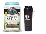 Garden of Life Raw Organic Meal Chocolate 35.9 oz (1,017g) in bundle with SmartShake Gunsmoke 17 oz.