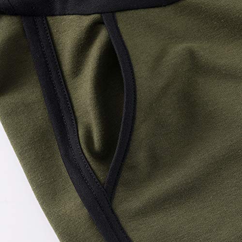 Maternity Active Shorts Summer Cotton Lounge Pregnancy Short Pants High Rize Green XL
