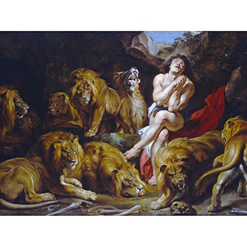 Rubens Daniel In The Lions Den Art Print Canvas Premium Wall Decor Poster Mural