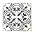 8x8 Flora Black White Porcelain Tile By Squarefeet Depot