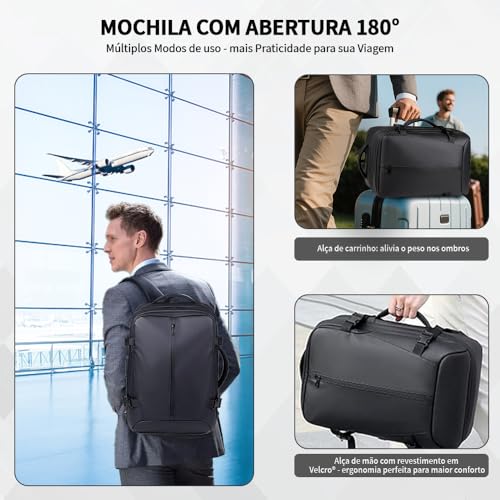 Mochila a Vacuo, Mochila Expansível a Vácuo de 35 Litros com Compressão Selada para Viagens, Mochila Vacuo,