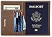 SimpacX Fabric Passport Holder Wallet Cover Case RFID Blocking Travel Wallet (dark coffee)