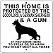 GERMAN SHEPHERD DOG SIGN 9"x 9" ALUMINUM