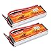 Floureon 3S 11.1V 3000mAh 30C LiPo RC Battery Pack with T Plug for RC Evader BX Car RC Truck RC Truggy RC Airplane UAV Drone FPV RC Helicopter(2pack)