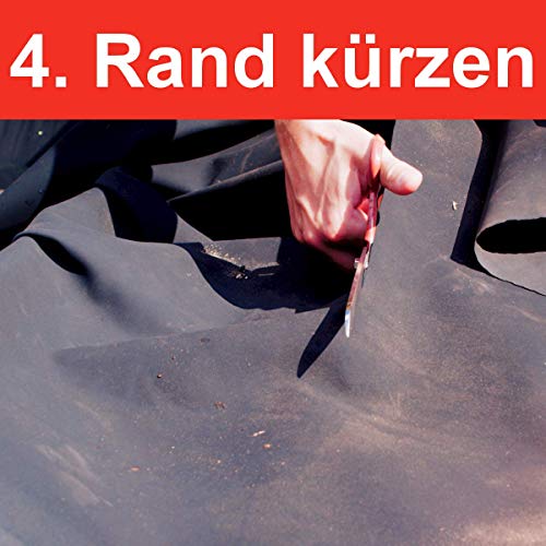 Firestone Teichfolie EPDM PondEasy vulkanisiert, schwarz 0,8 mm - Zuschnitt 3 x 2 m – Bild 6