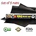 Kase Best Accessory BBQ Grill Mat & Baking Mats-100% Nonstick Reusable (Set of 5) 15.75 x 13 Inch - FDA-Approved - Works on Gas, Charcoal, Electric Grill