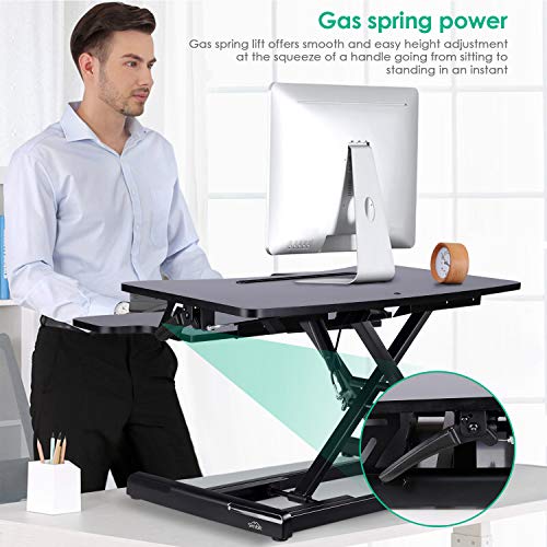SIMBR Standing Desk Converter 30.2 Inch Computer Desk for Home Office