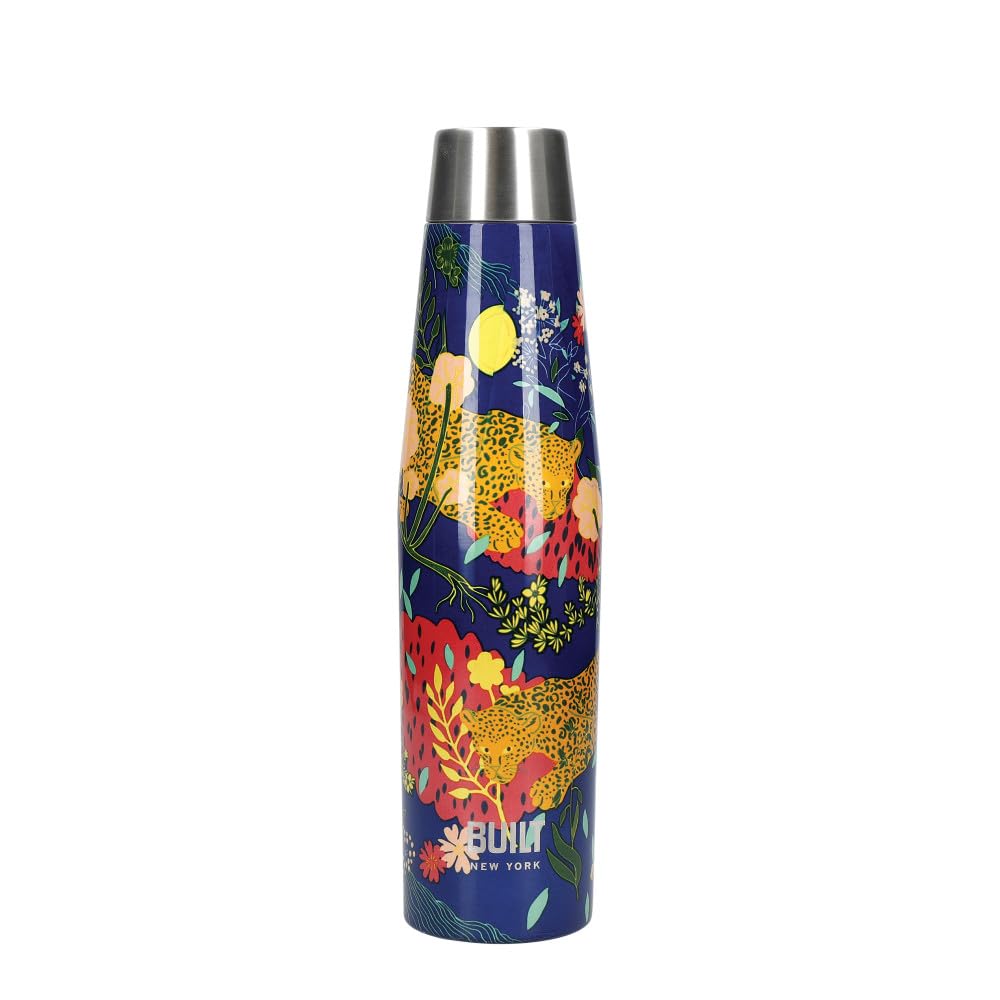 Built Apex Insulated Water Bottle with Leakproof Perfect Seal Lid, Sweatproof 100% Reusable BPA Free 18/8 Stainless Steel Flask, 'Abundance' Design, 540 ml