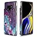 HianDier Wallet Case for Galaxy Note 9, Slim Protective Case with Credit Card Slot Holder Flip Folio Soft PU Leather Magnetic Closure Cover Case Compatible with Samsung Galaxy Note 9, Mandala