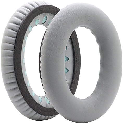 Poyatu Memory Foam Earpads for Bose Quietcomfort 35 QC35 QC25 QC15 AE2 Soundtrue Around-Ear II Headphones Replacement Ear Pads Ear Cushion Cups Silver Gray